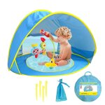 Tente de plage pliable pour bb, protection uv, pare soleil, tapis de plage pour enfant, randonne d't, ...