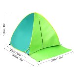 Tente de plage pop - up portable, abri solaire anti - uv instantané, cabana, ombre de plage Tente de plage pop - up portable, abri solaire anti - uv instantané, cabana, ombre de plage
