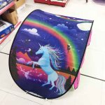 Tentes de rve amusantes pour enfants, lit pop - up pour bb, maison de jeu pliable en neige, dessin ...