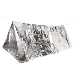 Tente de survie en tube, abri d'urgence en plein air, bche de survie, avec corde blanche et sac de rangement ...