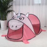 Tente tipi de plage pour enfants, tente de camping non poreuse a fermeture eclair, animal mignon pour ...