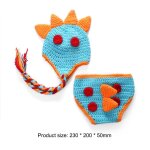 Tenue de bb au crochet, mignon dinosaure, accessoire de photographie pour nouveau - n, casquette en ...