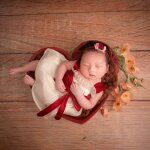 Tenue mignonne pour nouveau - n� fille, 2 pi�ces, robe de princesse avec chapeau, accessoires de photographie, ...