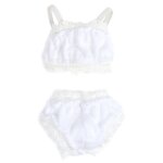 Tenues miniatures pour maison de poupe 1:6, sous - vtements blancs, camisole, dcor