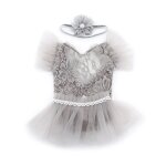 Tenue de photographie pour nouveau - né fille, ensemble de 3 pièces, dentelle, a volants, sans manches, ... Tenue de photographie pour nouveau - né fille, ensemble de 3 pièces, dentelle, a volants, sans manches, ...