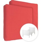 Teppc - lot de 2 draps - housses en jersey 100% coton pour matelas de bébé de 160 x 80 cm (rouge) Teppc - lot de 2 draps - housses en jersey 100% coton pour matelas de bébé de 160 x 80 cm (rouge)