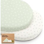 Teppc - 2 paquets de draps de berceau biologiques pour filles et garons - 100% coton, draps de matelas ...