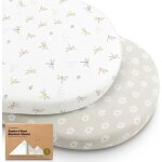 Teppc - 2 paquets de draps de berceau biologiques pour filles et garons - 100% coton, draps de matelas ...