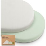 Teppc - 2 paquets de draps de berceau biologiques pour filles et garons - 100% coton, draps de matelas ...