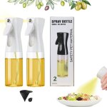 Teppc - lot de 2 sprays d'huile de cuisine en verre, spray d'huile, doseur 220 ml, distributeur d'huile ...