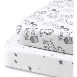 Teppc - beberoad lot de 2 draps pour couffins et berceaux, draps pour lits bb, drap housse 97 * 61 ...