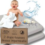 Teppc - bisoo drap housse 50x95 / 50x100 impermeable - drap housse alese protege matelas bebe pour tour ...