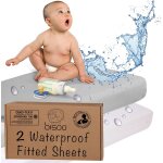 Teppc - bisoo drap housse couffin impermeable 30x75 - 2en1 drap housse alese protege matelas bebe reglable ...