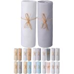 Teppc - drap housse 60x120 cm - lot de 2 draps en jersey peigné 100% coton bio - blanc et gris - pour ... Teppc - drap housse 60x120 cm - lot de 2 draps en jersey peigné 100% coton bio - blanc et gris - pour ...
