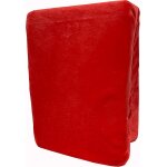 Teppc - drap - housse d'hiver extra chaud - en peluche - rouge - 140 x 200 cm - 160 x 200 cm - 160 x ...