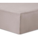 Teppc - - drap housse jersey - 180 x 200 cm - coloris: beige - 100% coton jersey - elastique tout autour ...