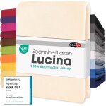 Teppc - lucina drap - housse surmatelas housse lit sommier tapissier coton 140x200 - 160x200 cm naturel ...