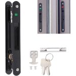 Teppc - serrure porte coulissante, verrou de porte, verrou baie coulissante, crochet de fentre verrou ...