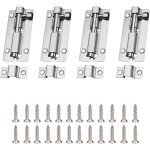 Teppc - targette 4 pices loquet porte verrou targette gnrique serrure de porte en acier inoxydable ...
