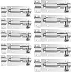 Teppc - targette de porte, verrou de porte, 10 pices loquet porte exterieur, targette de porte exterieur ...