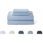 Teppc - underzy 5003 parure de lit 4 pices avec drap - housse et 2 taies d'oreiller de 50 x 80 cm (lit ...