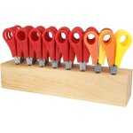 Teppd - ciseaux pour enfants, 32 pièces dans un bloc en bois ciseaux avec échelle intégrée de 5 cm 13 ... Teppd - ciseaux pour enfants, 32 pièces dans un bloc en bois ciseaux avec échelle intégrée de 5 cm 13 ...