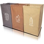 Teppd - - poubelle tri selectif 3 bac - dchets et recyclage - poubelle recyclage - bac a tri - idal ...