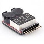 Testeur de tension de batterie lipo / li - ion / fe 2 en 1 1 - 8s, alarme sonore basse tension, vérificateur ... Testeur de tension de batterie lipo / li - ion / fe 2 en 1 1 - 8s, alarme sonore basse tension, vérificateur ...