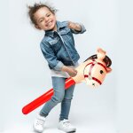 Tte de cheval gonflable en pvc, 1 pice, jouet educatif d'extrieur pour enfants, bb, cadeau d'anniversaire ...