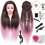 Tete a coiffer, 75 cm / 29, 5'' t�tes d'exercice 100% de cheveux synth�tiques, t�te � coiffer poup�e ...