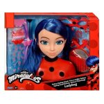 T�te a coiffer deluxe miraculous marinette a cheveux noir - 30 pieces - set jouets fille + 1 carte offerte ...
