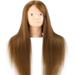 Tête femme Têtes a coiffer et maquiller professionnelle Tête d'exercice  100% Cheveux humains Coloris brun - Cdiscount Jeux - Jouets
