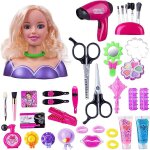 Tête a coiffer et a maquiller, 35 pièces maquillage accessoires cheveux pour enfants, coiffure poupée ... Tête a coiffer et a maquiller, 35 pièces maquillage accessoires cheveux pour enfants, coiffure poupée ...