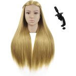 T�te d'entra�nement professionnelle en cheveux synth�tiques de 71, 1 cm pour coiffeur, t�te de poup�e ...