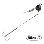 Tte de gabarit a vis avec dard, pour leurres de pche souples, triple crochet en fil d'acier, parfait ...