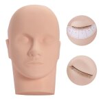 T�te de mannequin de massage, faux cils plats pour les yeux, extension des cils du visage, pratique du ...