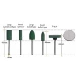 T�tes de meulage coniques cylindriques en caoutchouc de s�same, polissage abrasif, t�te de roue, outils ...