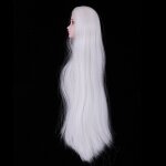 Tte de poupe a rotule de 12 pouces avec perruque de cheveux boucls blancs pour