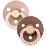 T�tines bibs lot de 2 studio colour t2 en caoutchouc naturel, forme bouclier rond