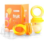T�tine a fruit grignoteuse b�b� (paquet de 2) (orange & jaune)