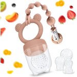 Tetine grignoteuse bb de 3 4 5 6 - 24 mois, 2 pices mangeoire a fruits pour bb & rcipient de stockage ...