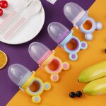 Tetine grignoteuse bebe - 4 ttine d'alimentation pour bb, silicone sucette fruits bebe sans bpa