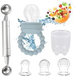 Tetine grignoteuse bebe, d'alimentation pour bb ttine a fruit, avec cuillre a fruits + 3 ttines ...