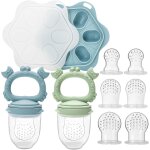 Tetine grignoteuse b�b�, sucette fruit pour bebe, livr� avec 2 r�cipients de conservation pour aliments ...