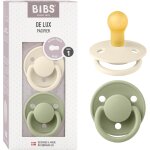 Ttine de lux, lot de 2, caoutchouc naturel, ttine danoise en forme de cerise. sans bpa. (ivory / sage, ...