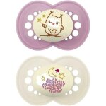 T�tines original night lnous - mam - 6 - 16 mois - rose - silicone