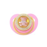 Ttine ours rose en silicone pour bb fille, motif ours, sans bpa, cadeau, jodust cover, 0 - 3 ans - ...