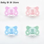 T�tine ronde et plate en silicone pour b�b�, avec couvercle en forme de papillon, sucette de sommeil ...