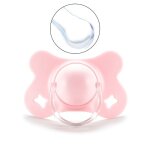 Ttine ronde et plate en silicone pour bb avec couvercle en forme de papillon, sucette de sommeil pour ...