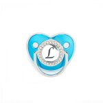 Tétine en silicone pour bébé de 0 a 36 mois, sucette en forme de lettre anglaise, diamant bleu, avec ... Tétine en silicone pour bébé de 0 a 36 mois, sucette en forme de lettre anglaise, diamant bleu, avec ...